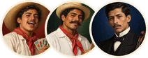 Rivales: Beto, el gritón de la lotería · Tacho, el jaranero · Juventino Rosas, el compositor